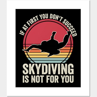 Skydiver Quotes Retro Funny Skydiving Vintage Posters and Art